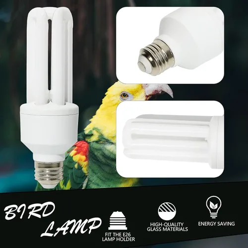 Vista 3 de LUCKY HERP Bombilla UVA UVB para pájaros 2.4 UVB 20W lámpara fluorescente compacta para todo tipo de aves cautivas