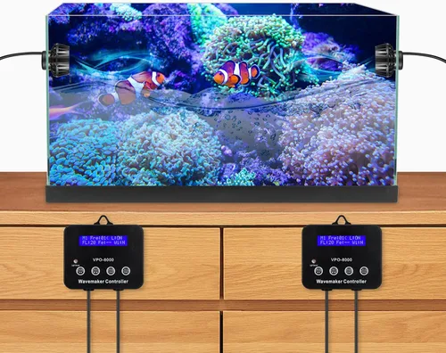 Vista 5 de 2100GPH - Fabricante de ondas para acuario con controlador Mini DC 24V 12W Powerhead con montaje magnético, Wavemaker con pantalla LED para tanque