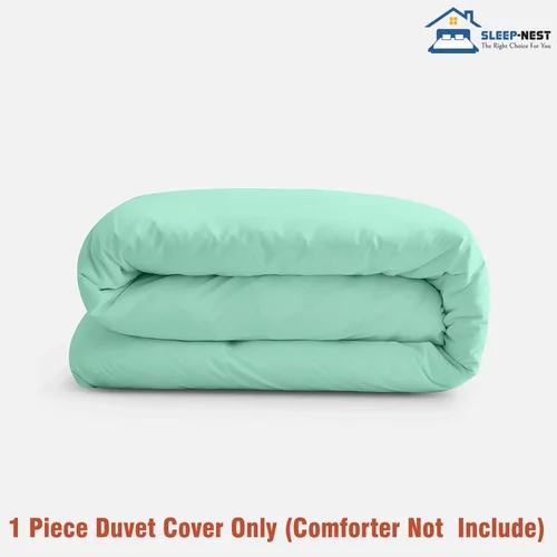 Vista 2 de SLEEP-NEST Funda de edredón individual de 68 x 90 pulgadas, 1 pieza, 100% algodón, suave y transpirable, ropa de cama individual, cierre