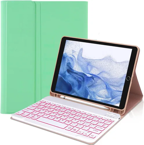 Vista 28 de Funda para teclado para Samsung Galaxy Tab S6 Lite de 10.4 pulgadas 2024 2022/2020 SM-P610/P613/P615/P619, funda para teclado Bluetooth inalámbrico