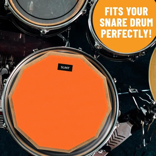 Vista 4 de SLINT Almohadilla de práctica de doble cara de 12 pulgadas, entrenador de batería de 2 superficies para práctica de trampas, uso doméstico