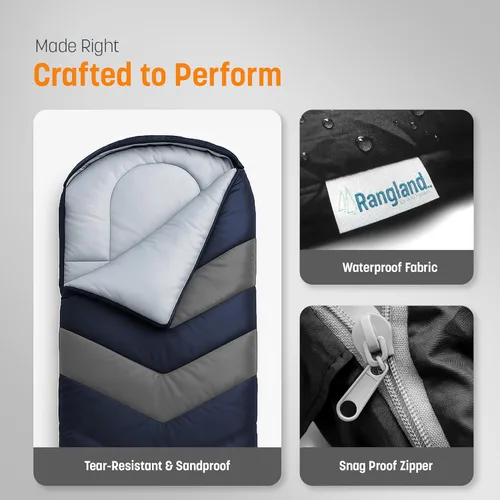 Vista 5 de Saco de dormir con almohadilla incorporada (AirPack Sleeper) – Colchoneta inflable todo en uno y almohada para acampar con bomba de pie incorporada