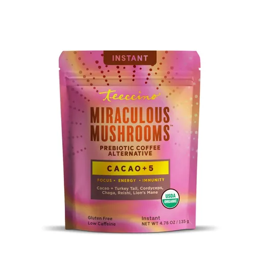 Vista 6 de Miraculous Mushrooms Instant Adapt & Protect - Café de hierbas de Teeccino – 33 porciones – Hierbas Micromolidas más Reishi, Melena de León, Chaga