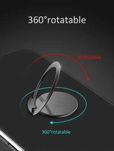 Vista 5 de Tomorotec - Soporte para anillo de teléfono celular ultra delgado del mundo, gancho magnético para montaje en automóvil, compatible con accesorios