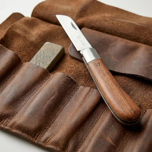 Vista 8 de Multi-herramienta plegable de bolsillo: poda, injerto, cuchillo en ciernes - Cortador de jardín de acero inoxidable para deshierbar y arbustos