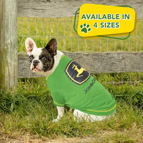 Vista 7 de Pets First Camiseta para perro John Deere, pequeña. Ropa cálida para mascotas, perros, gatos, cachorros, gatitos. Camiseta suave, cómoda y duradera.