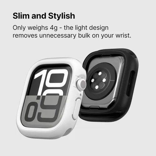 Vista 3 de RHINOSHIELD Funda protectora delgada compatible con Apple Watch SE 3, SE 2, SE, Series 6, 5, 4 (1.732 pulgadas), funda protectora delgada, ligera