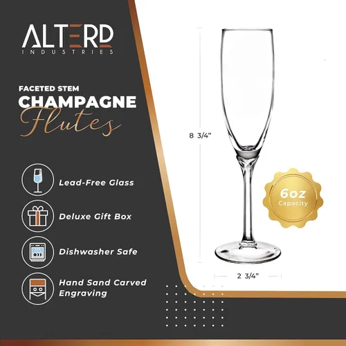 Vista 6 de Copas de champán personalizadas para boda, copas de brindis de aniversario, copas de boda, señor y señora, regalo de boda, copas de champán