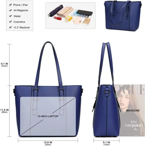 Vista 4 de Bolsos y bolsos de mano para mujer, bolso de hombro con asa superior, bolso de dama