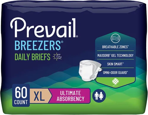 Vista 7 de Prevail Breezers Ultimate Absorbency Incontinence Briefs, Large, 18-Count