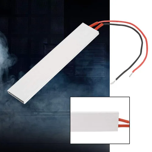 Vista 2 de Elemento calefactor PTC, calentador termostático de placa de calefacción de cerámica de aluminio de 5.906 x 1.122 in, para aire acondicionado