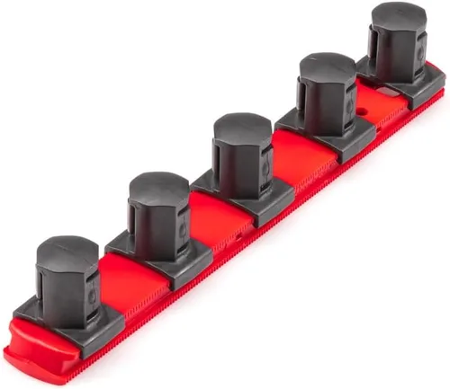 Vista 28 de TEKTON Unidad de 3/4 pulgadas x riel de enchufe de 13 pulgadas, 8 clips (negro) OSR32208 Fabricado en Estados Unidos