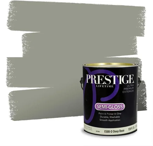 Vista 268 de Prestige Paints - Pintura exterior e imprimación en uno, 1 galón, plano, compatibilidad comparable con el color menta «Whipped Mint» de Behr