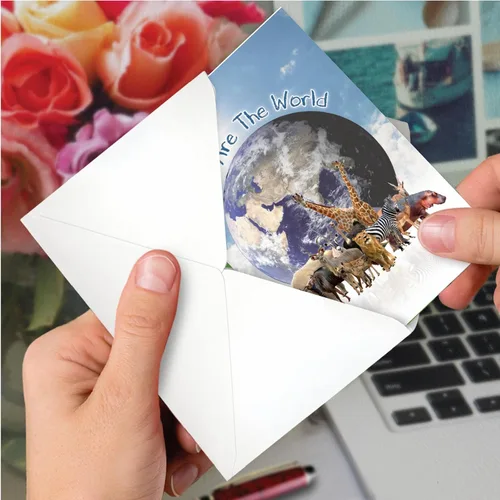 Vista 6 de The Best Card Company - Tarjetas de cumpleaños - Tarjetas de diario - Grupo C - TBCC, Uno Mundo C6840ABDG - Tarjeta de cumpleaños