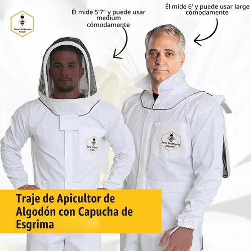 Vista 5 de Traje de abeja con velo de esgrima y guantes