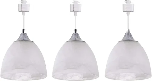 Vista 11 de Kiven Accesorio de iluminación de riel tipo H, luz colgante de pista de halo de vidrio regulable con control remoto, longitud ajustable con 3 modos