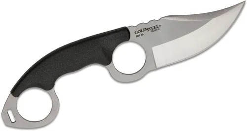 Vista 3 de COLD STEEL Double Agent II Plain Edge Durable Lightweight Japanese AUS8A Steel Clip Point Shape 3" Fixed Blade Tactical Outdoor Hunting Knife