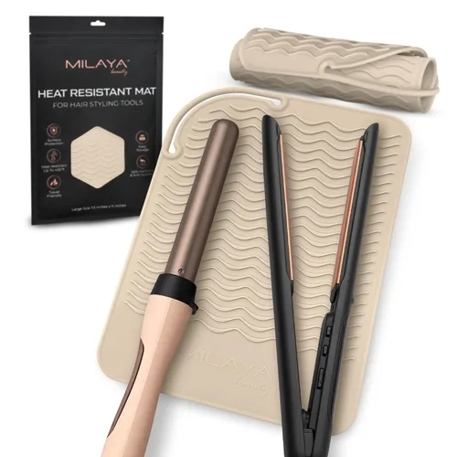 Vista 16 de Alfombrilla Resistente al Calor - Soporte para Rizador - Alfombrilla de Silicona Resistente al Calor - Alfombrilla de Maquillaje - Alfombrilla