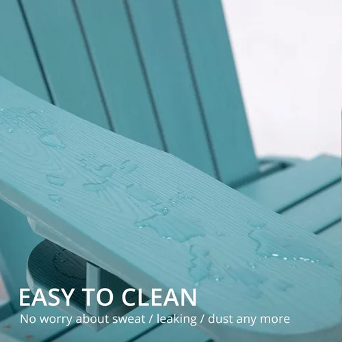 Vista 101 de LUE BONA HDPS Sillas Adirondack de 2, Silla para Hoguera al Aire Libre, Resistente a la Intemperie con Portavasos, Silla Moderna de Plástico