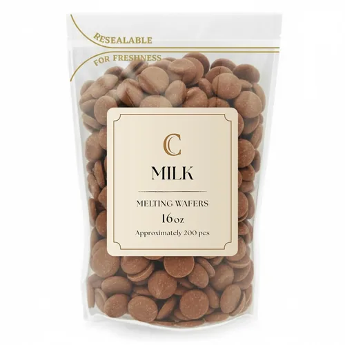 Vista 27 de KIDU Merckens - Bolsa de obleas de chocolate para derretir a granel, perfecta para sumergir, postres, hornear y más (2 libras, azul)