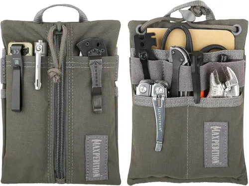 Vista 21 de MAXPEDITION Organizador de Bolsillo Platy, Bolsa de Herramientas EDC Duradera para Hombres, Cartera de Cuello con Cordón Paracord, Sostiene