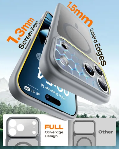 Vista 300 de TOCOL Funda para iPhone 11, compatible con Magsafe, protección completa de cámara, imanes integrados, protección contra caídas, funda translúcida