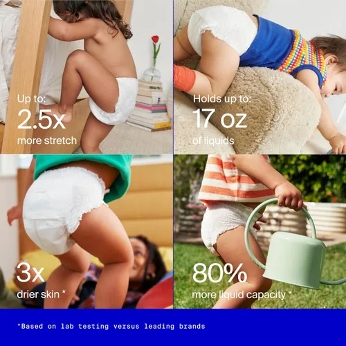 Vista 3 de Coterie The Pant, talla 3, pañales estilo pull-up para piel sensible, hipoalergénicos, súper absorbentes, protección contra fugas durante la noche