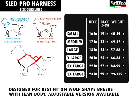 Vista 7 de Arnés de trineo profesional de Neewa, arnés para tirar, arnés Husky, arnés de Mushing, arnés X Back para perro ejercicio, ciclismo, esquí, trineo
