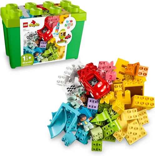 LEGO DUPLO - Bloques de construcción clásicos de lujo para caja de ladrillos, juguetes educativos y de aprendizaje para niños pequeños, preescolar,