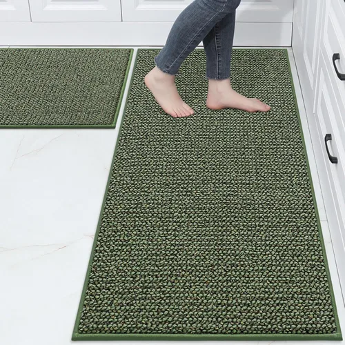 Vista 16 de BEQHAUSE Alfombras de cocina de 20 x 32 pulgadas, antideslizantes, para piso, súper absorbentes y resistentes a las manchas, lavables a máquina