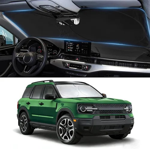 Vista 105 de Parasol plegable para parabrisas, protector reflectante para ventana frontal 210T, bloquea los rayos ultravioleta, accesorios para automóvil, XXL