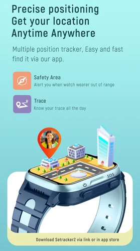 Vista 3 de MJVV 4G Reloj inteligente GPS para niños con función de llamada, Whatsapp, Line, Facebook, TikTok, rastreador, teléfono, reloj con videollamada