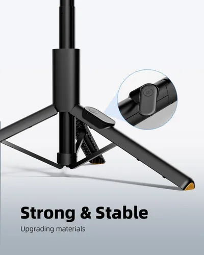 Vista 3 de TODI Selfie Stick Tripod for iPhone, 60" Lightweight Phone Tripod Stand with Wireless Remote, Extendable Selfie Stick for iPhone, All-in-1