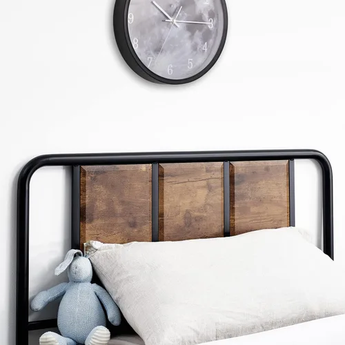 Vista 44 de VECELO Base de cama de tamaño individual con cabecero y estribo de madera, base de colchón con listones de metal fuertes y soporte antideslizante