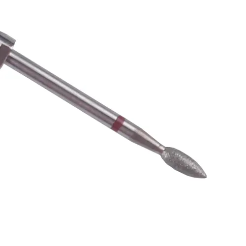 Vista 5 de MZCMSL Juego de 6 brocas para cutícula de llama con estuche, vástago 3/32 Pro Diamond para manicura de salón de uñas (fino + mediano)