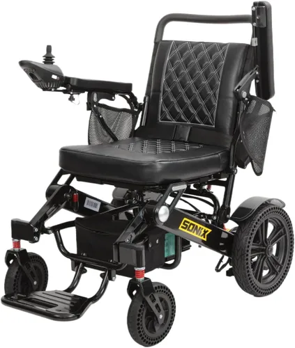 Vista 5 de Sonix S140 Silla de ruedas eléctrica de próxima generación, rango de 30 millas, potencia de motor de 600 W, baterías duales de 12 AH, plegable