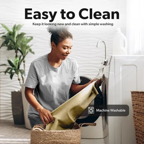 Vista 5 de Home Intuition Funda para tabla de planchar extra gruesa y almohadilla de hierro resistente a la quema con cierre de y borde elástico, 15 x 54