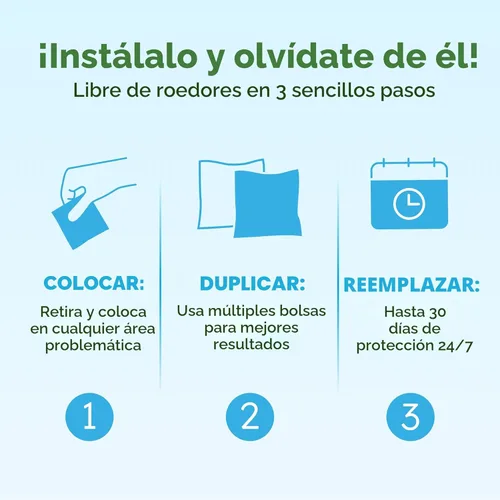 Vista 5 de BugMD Vamoose! Plus Bolsas de Repelente de Ratas con Aceite de Menta Repelente Natural de Ratones para Interiores y Disuasorio de Ratas para Casa