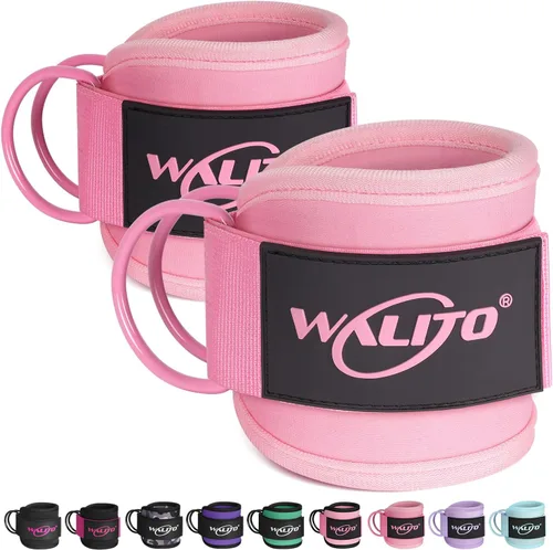 Vista 16 de WALITO Correas de tobillo de gimnasio para máquinas de cable, mujeres y hombres, puños de tobillo con retroceso de glúteos, accesorios de máquina