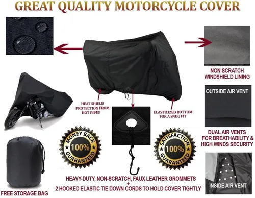 Vista 3 de Funda para moto de moto resistente para Ducati 749 / 749S resistente a los rayos UV, protección fuerte, protección contra los rayos UV, protección