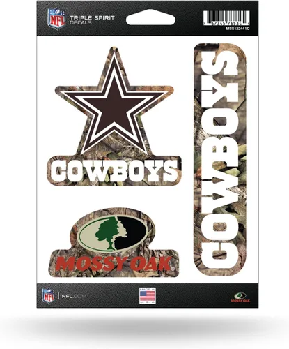 Vista 44 de Rico Industries NFL Football Triple Spirit Stickers Hoja de calcomanías triples