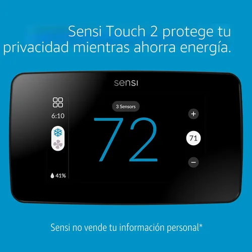 Vista 8 de Sensi Touch 2 - Termostato inteligente con pantalla táctil a color, 100 años de experiencia, programable, Wi-Fi, privacidad de datos, fácil