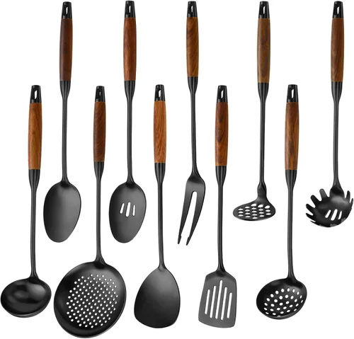 Vista 13 de Juego de utensilios de cocina de acero inoxidable 304 - 10 piezas utensilios para servir, utensilios de cocina