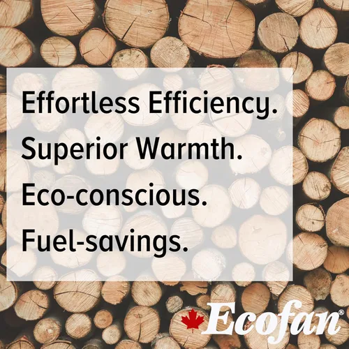 Vista 8 de Ecofan UltrAir, Ventilador a calor, para horno a leña, mediano, hecho en Canadá., NA, Negro (Black Blade), M