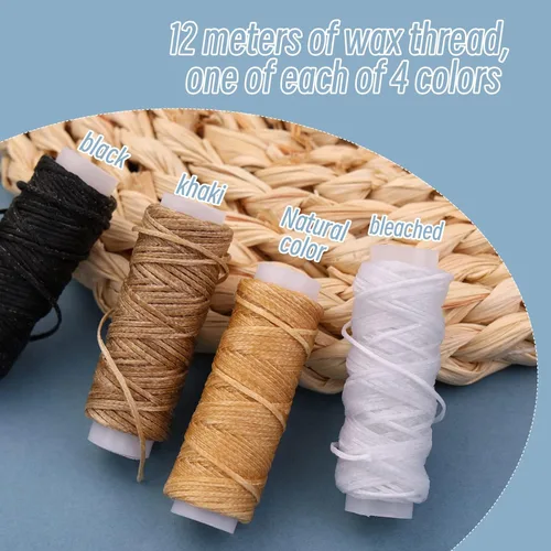 Vista 3 de Juego de 33 piezas de encuadernación de libros, 4 carpetas de hueso, papel plegable, suministros de encuadernación de libros con aguja