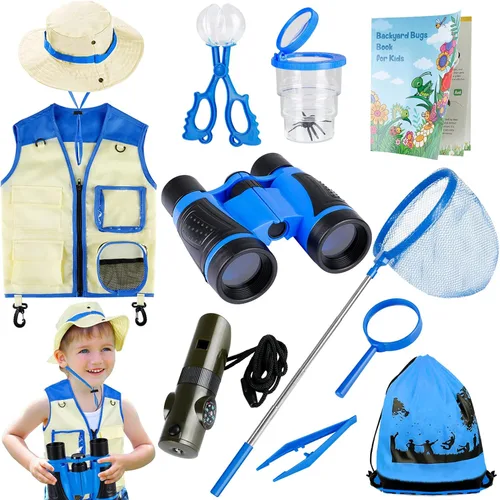 INNOCHEER Atrapa insectos para niños, kit de explorador para niños, juguetes al aire libre para niños pequeños de 3 a 5 años, juguetes al aire libre