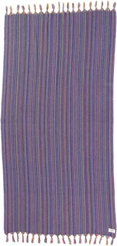 Vista 2 de Teema Toalla de playa turca grande, 100% algodón turco, sin arena, secado rápido, versátil y multiusos, The Labyrinth (azul marino)