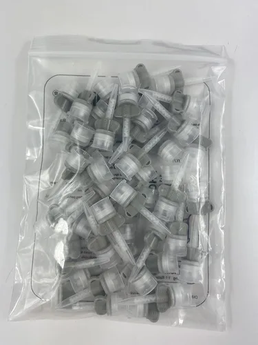 Vista 5 de Puntas de mezcla dental Temp. Cem. Impresión corta 1:1 w/alas grises Dental VPS/PVS DX-Mixer 48pcs