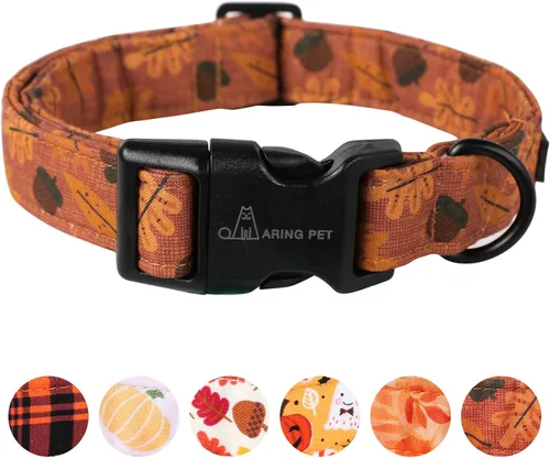 Vista 32 de Aring Pet Collar de algodón, ligero y ajustable, con hebilla de liberación rápida para perros pequeños, medianos y grandes, para cachorros, XS