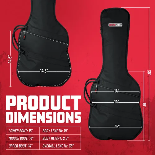 Vista 6 de Gator Fundas de espuma acolchada para guitarra, se adapta a mini guitarras eléctricas de hasta 38 pulgadas de longitud (GBE-MINI-ELEC)